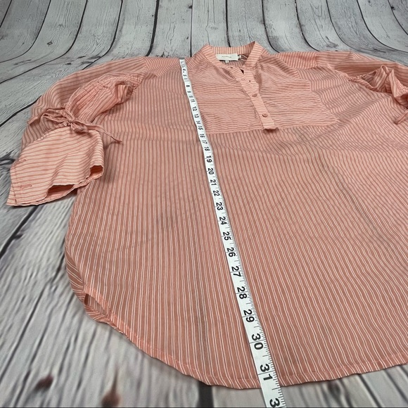 MUNTHE Melia oversized striped tunic blouse top pink stripes lagenlook, size 36 - Picture 8 of 15